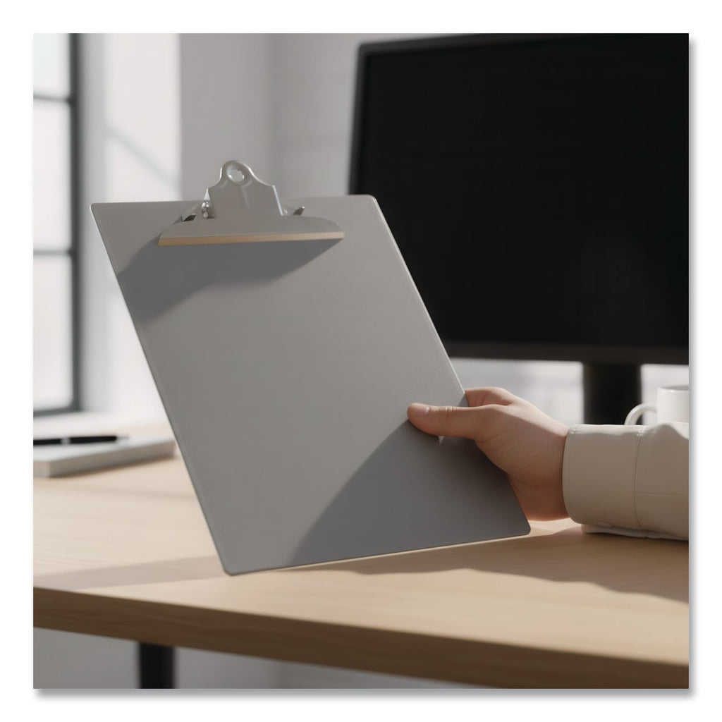 Recycled Aluminum Clipboard with High-Capacity Clip, 1" Clip Capacity, Holds 8.5 x 11 Sheets, Silver