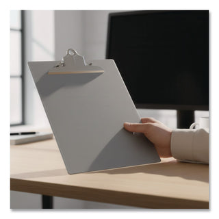 Recycled Aluminum Clipboard with High-Capacity Clip, 1" Clip Capacity, Holds 8.5 x 11 Sheets, Silver