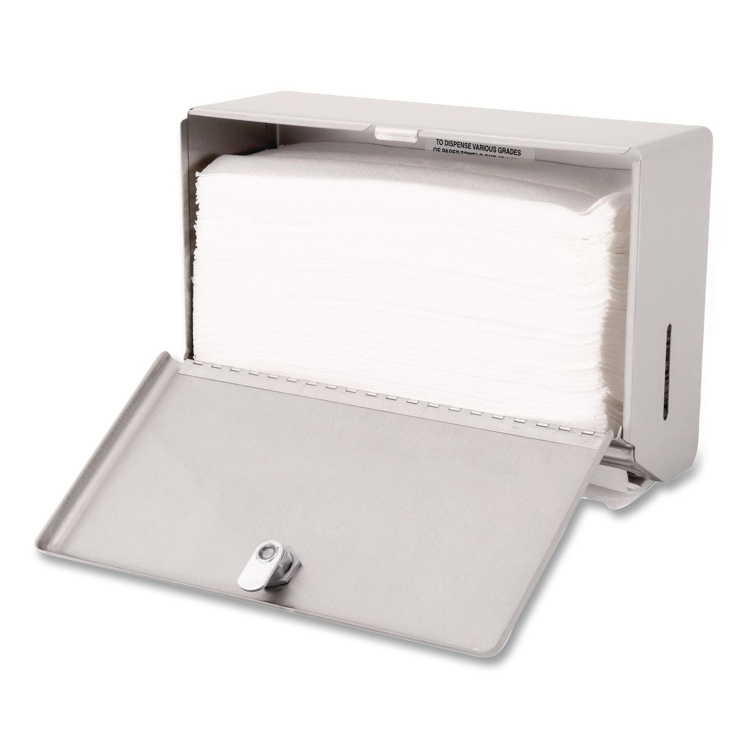Surface-Mounted Paper Towel Dispenser, 10.75 x 4 x 7.13, Stainless Steel
