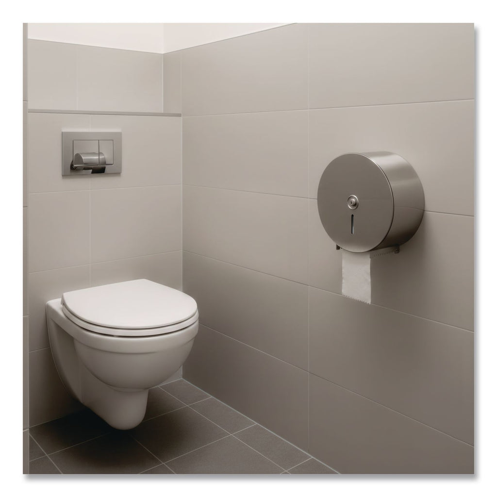 Jumbo Toilet Tissue Dispenser, 10.66 x 4.5 x 10.63, Silver