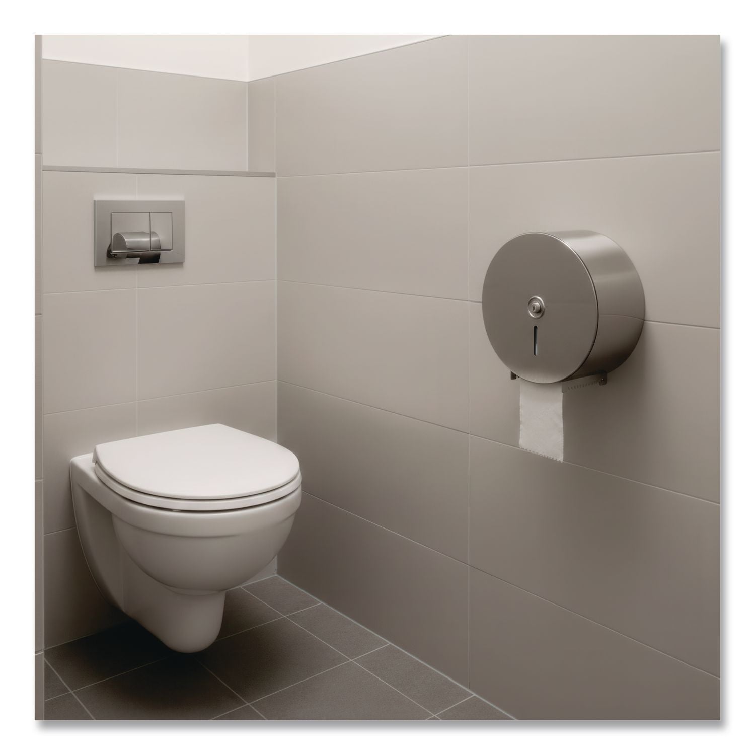 Jumbo Toilet Tissue Dispenser, 10.66 x 4.5 x 10.63, Silver