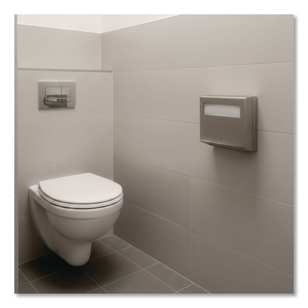 Stanless Steel Toilet Seat Cover Dispenser, ConturaSeries, 15.75 x 2.25 x 11.25, Satin Finish