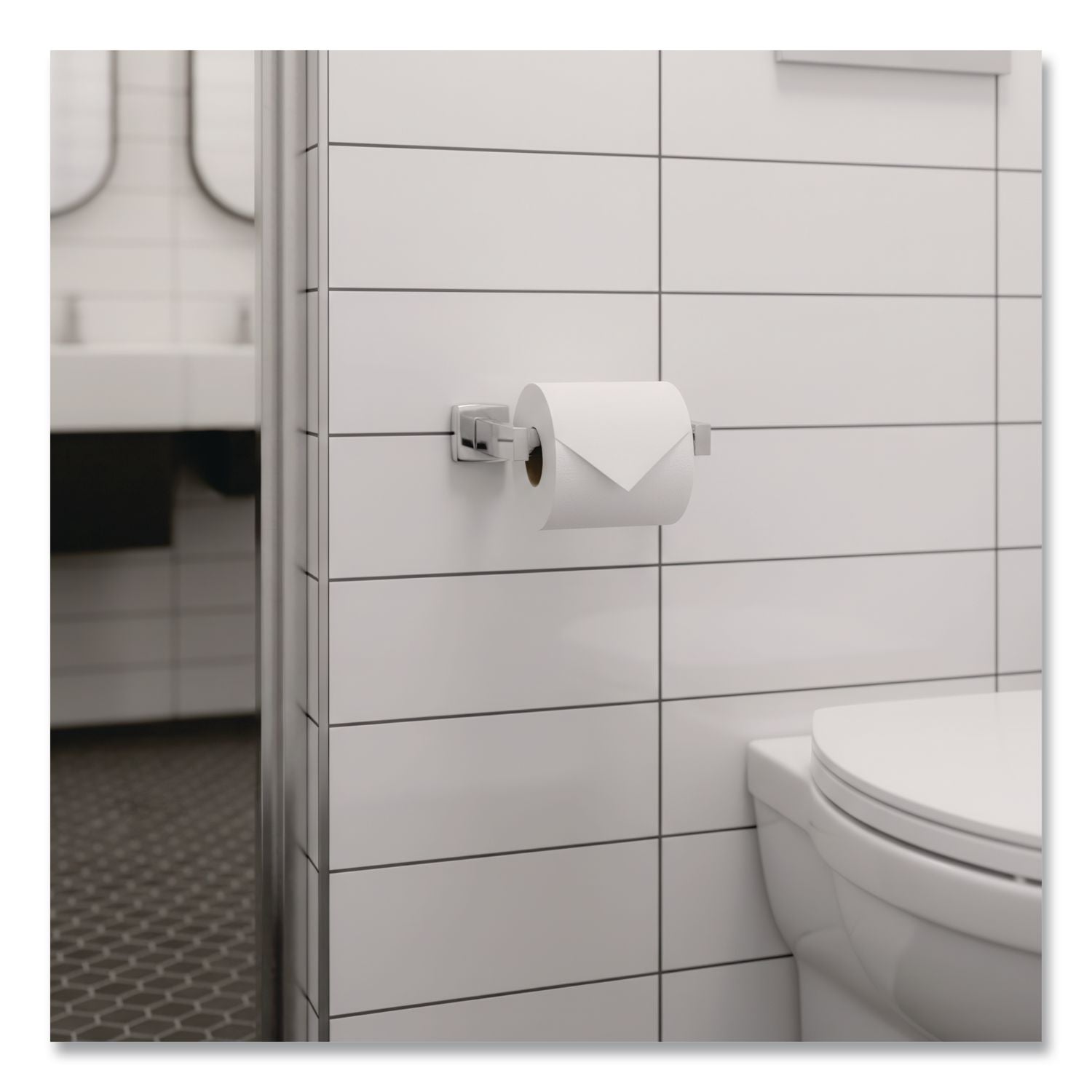 ClassicSeries Surface-Mounted Toilet Tissue Dispenser, 7.25 x 3.94 x 2, Bright Stainess Steel