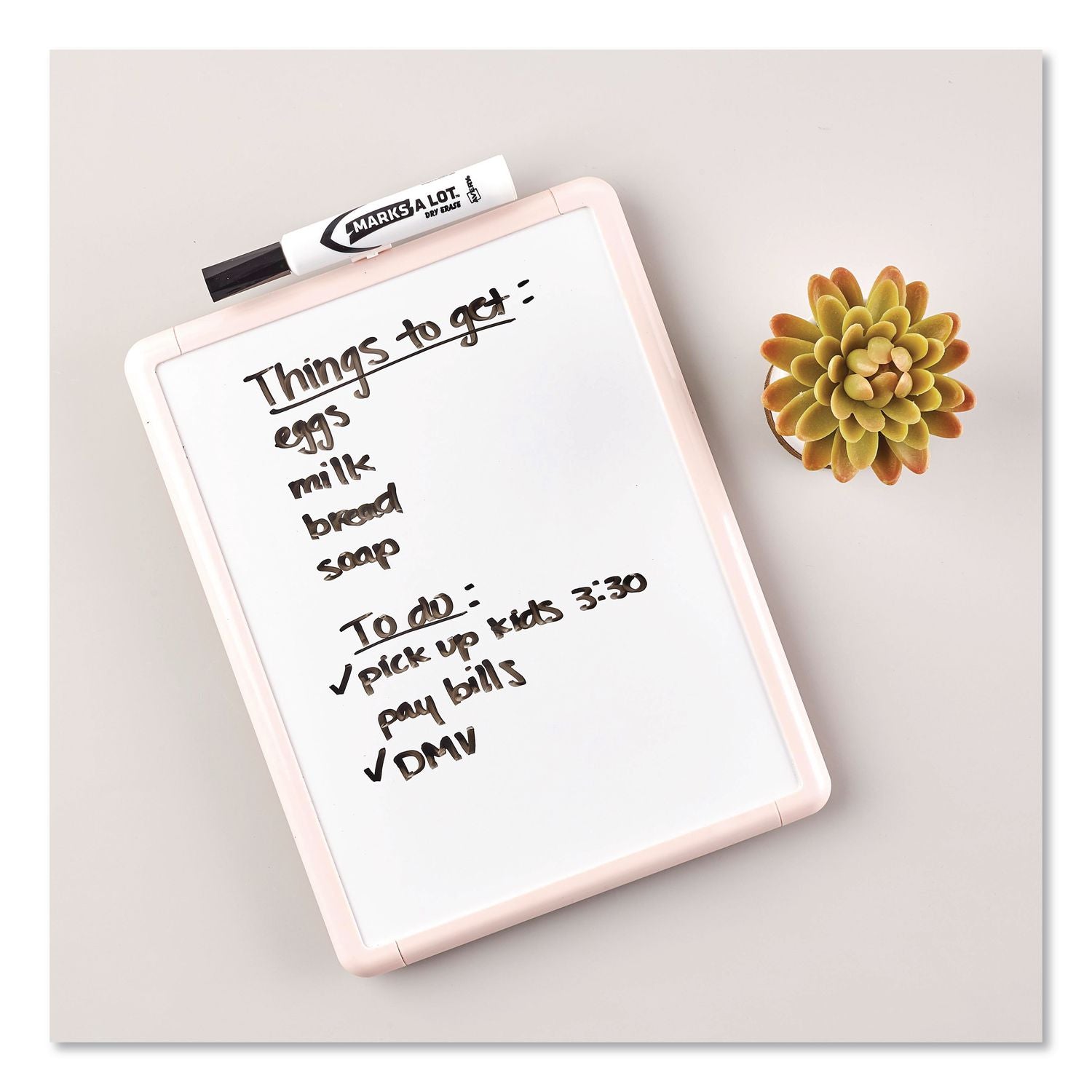 MARKS A LOT Desk-Style Dry Erase Marker, Broad Chisel Tip, Black, Dozen (24408)