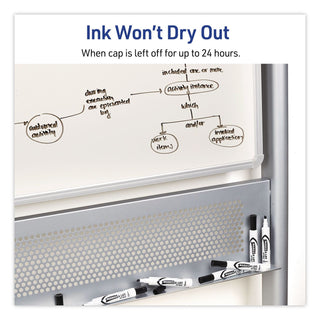 MARKS A LOT Desk-Style Dry Erase Marker, Broad Chisel Tip, Black, Dozen (24408)