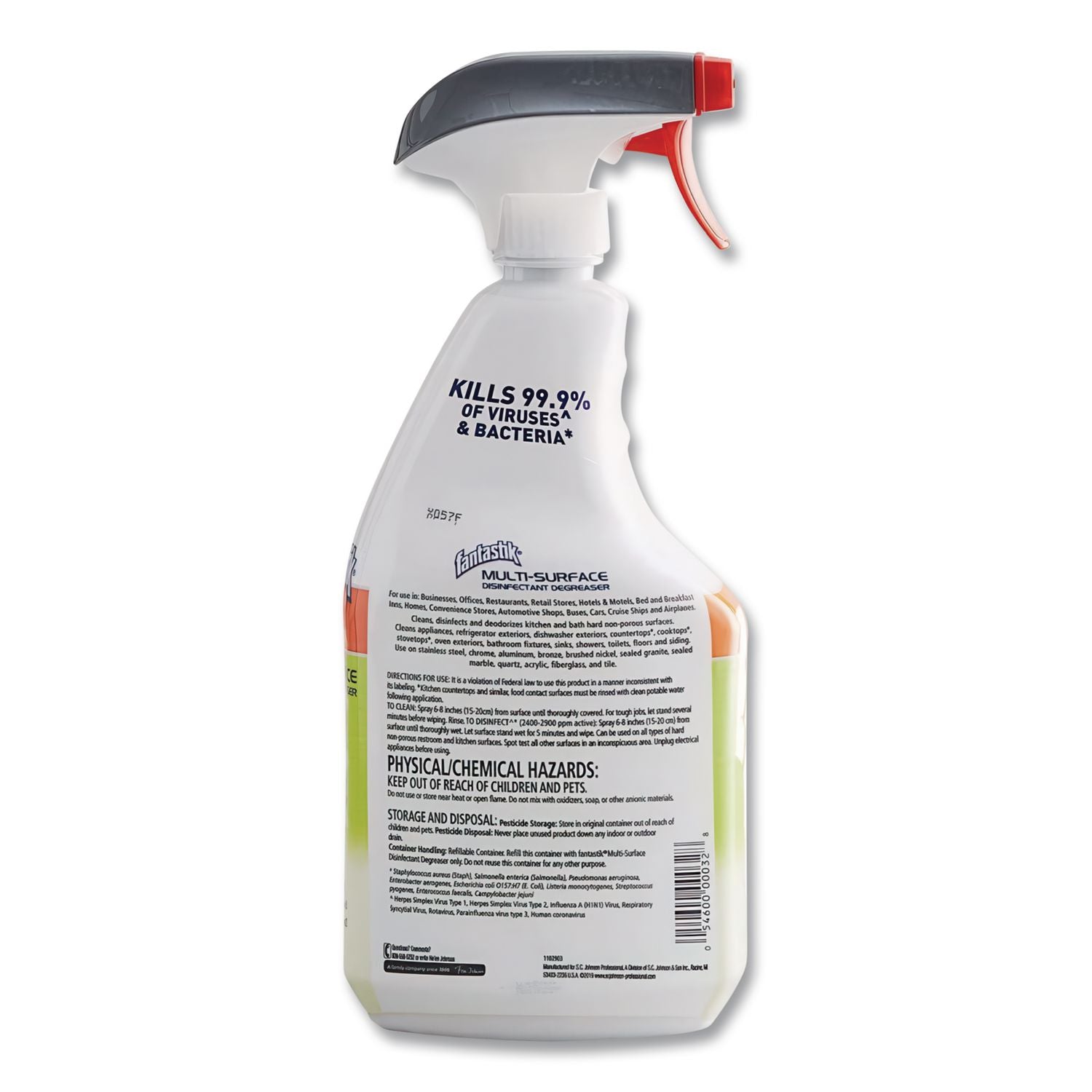 Multi-Surface Disinfectant Degreaser, Herbal, 32 oz Spray Bottle
