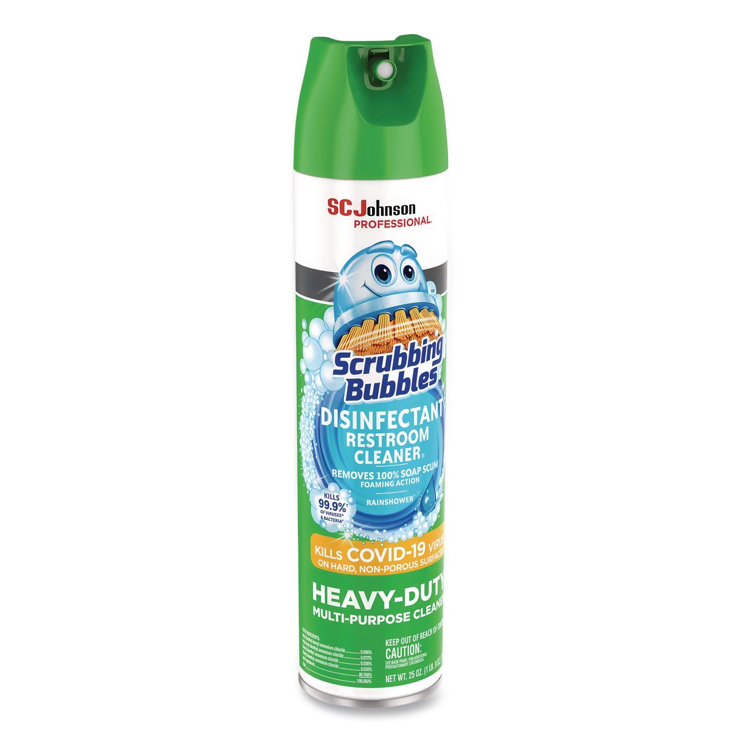 Disinfectant Restroom Cleaner II, Rain Shower Scent, 25 oz Aerosol Spray