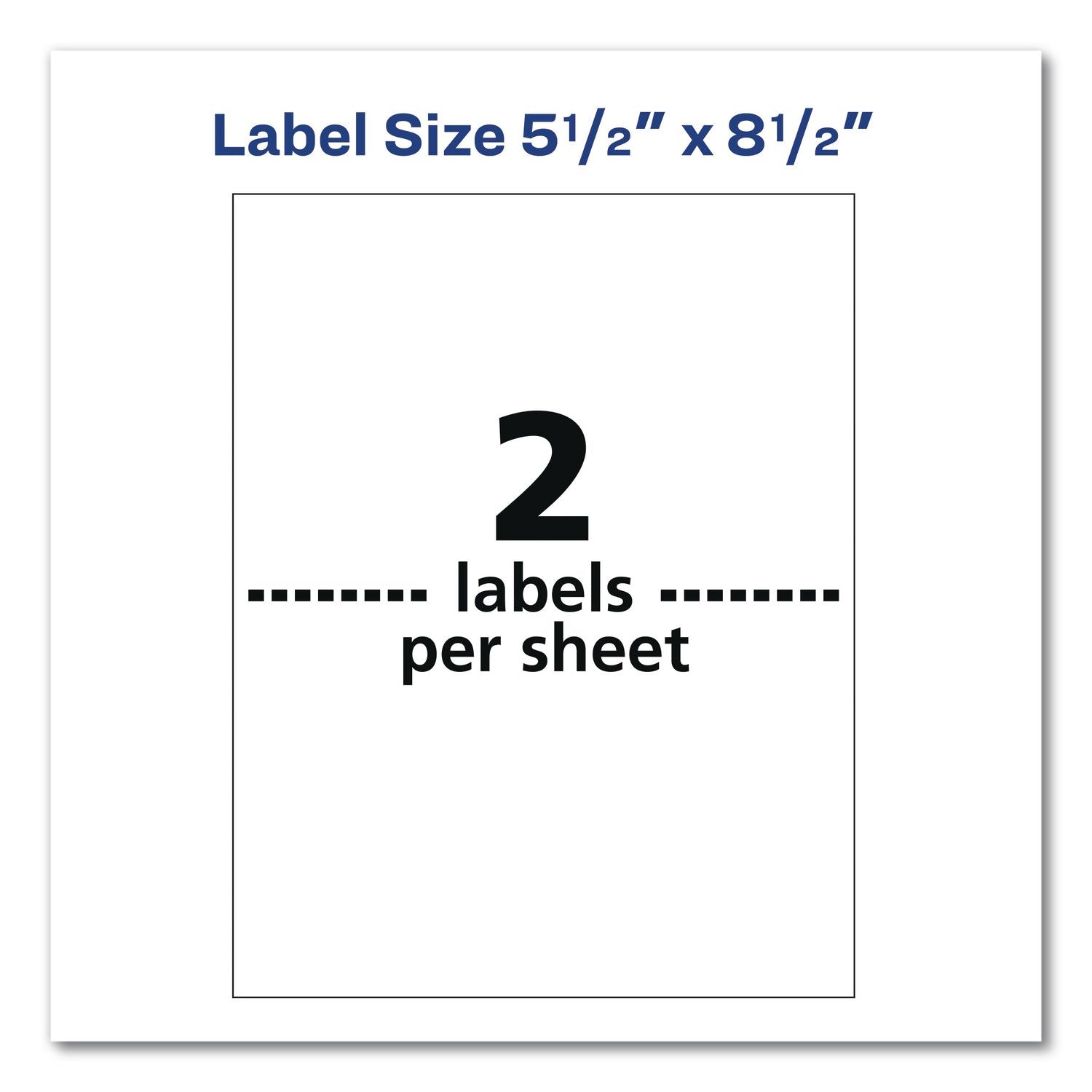 Avery Waterproof Shipping Labels with Ultrahold Permanent Adhesive, 5-1/2" x 8-1/2" , 20 Labels for Laser Printers (15516) - Avery 5-1/2" x 8-1/2" Labels, Ultrahold, 20 Labels (15516)