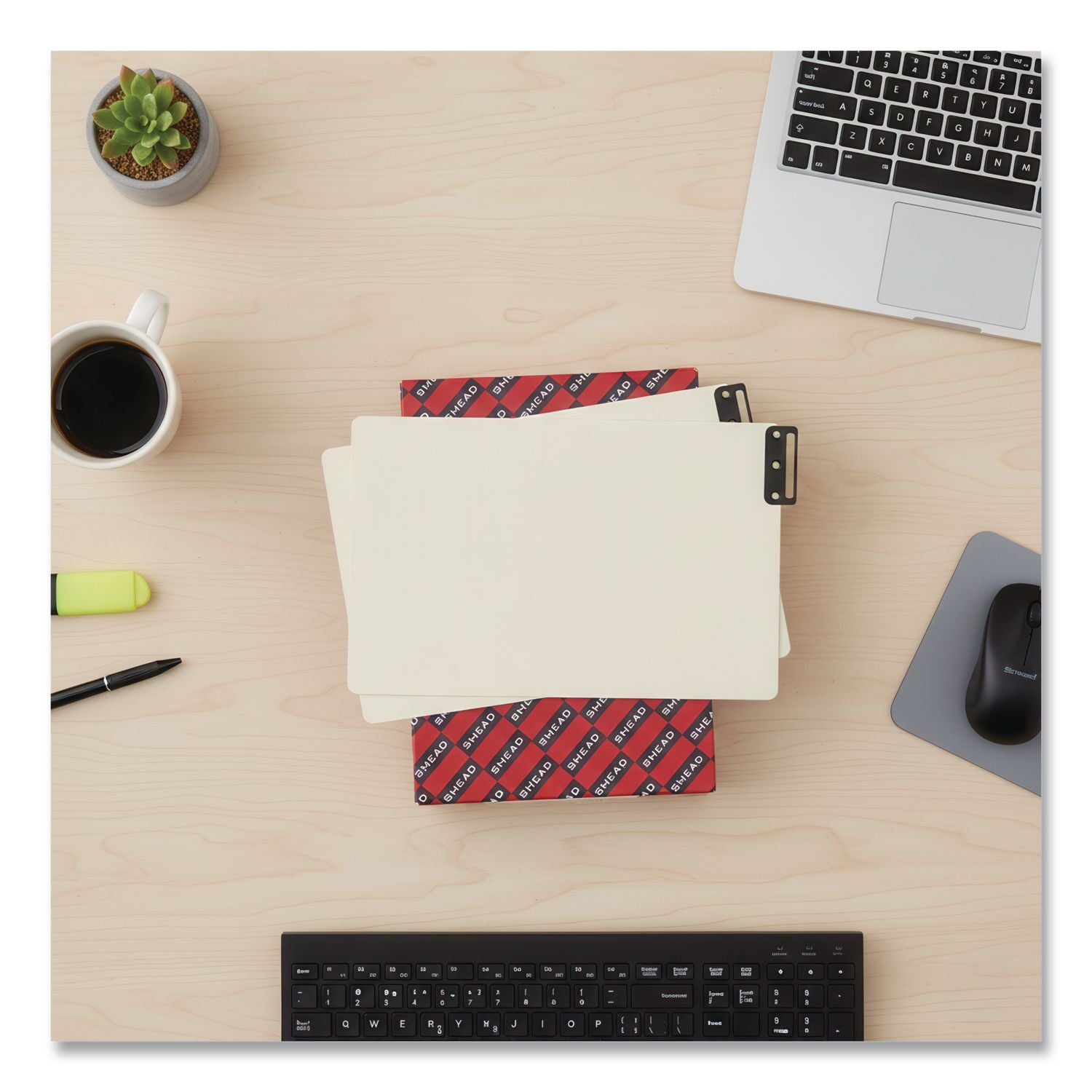 100% Recycled End Tab Pressboard Guides with Metal Tabs, 1/3-Cut End Tab, Blank, 8.5 x 14, Green, 50/Box