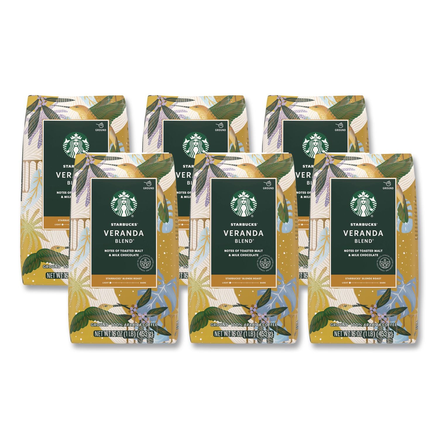 VERANDA BLEND Coffee, Ground,1 lb Bag, 6/Carton