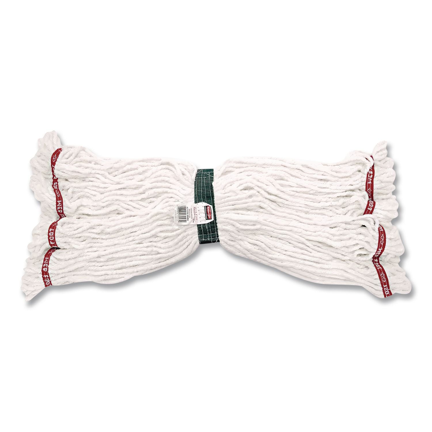 Super Stitch Cotton Looped End Wet Mop Head, 20 oz Capacity, Medium, White, 1" White Headband