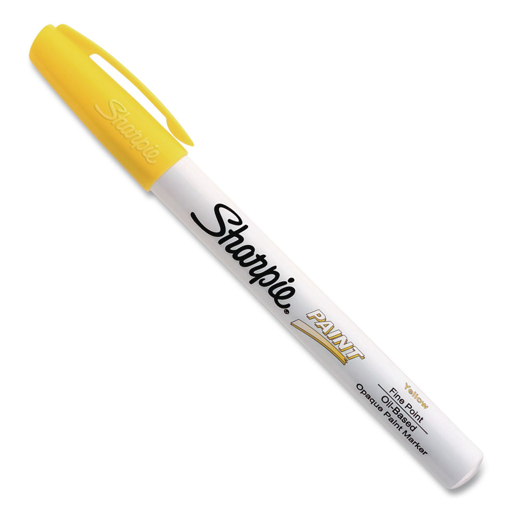 Permanent Paint Marker, Fine Bullet Tip, Yellow