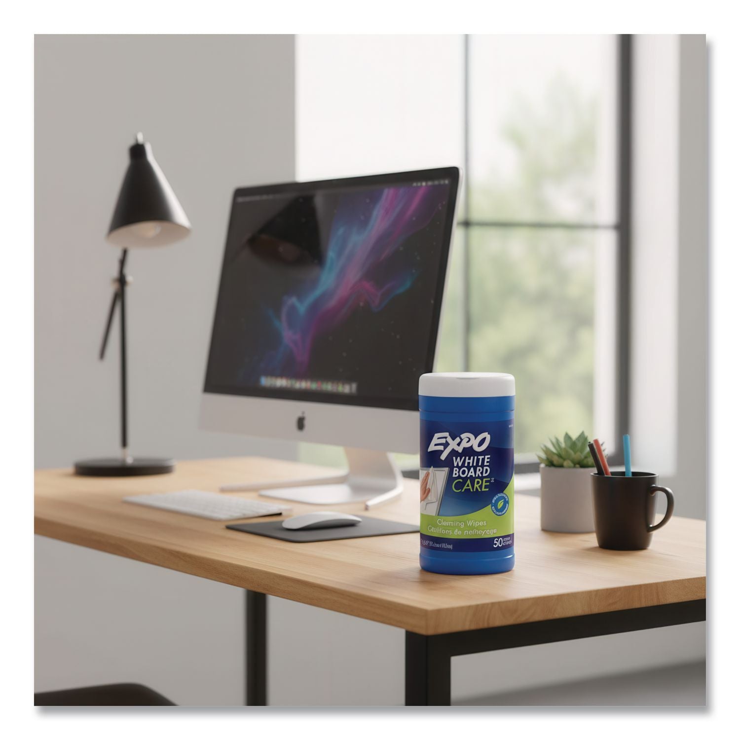 Dry-Erase Board-Cleaning Wet Wipes, 6 x 9, 50/Container