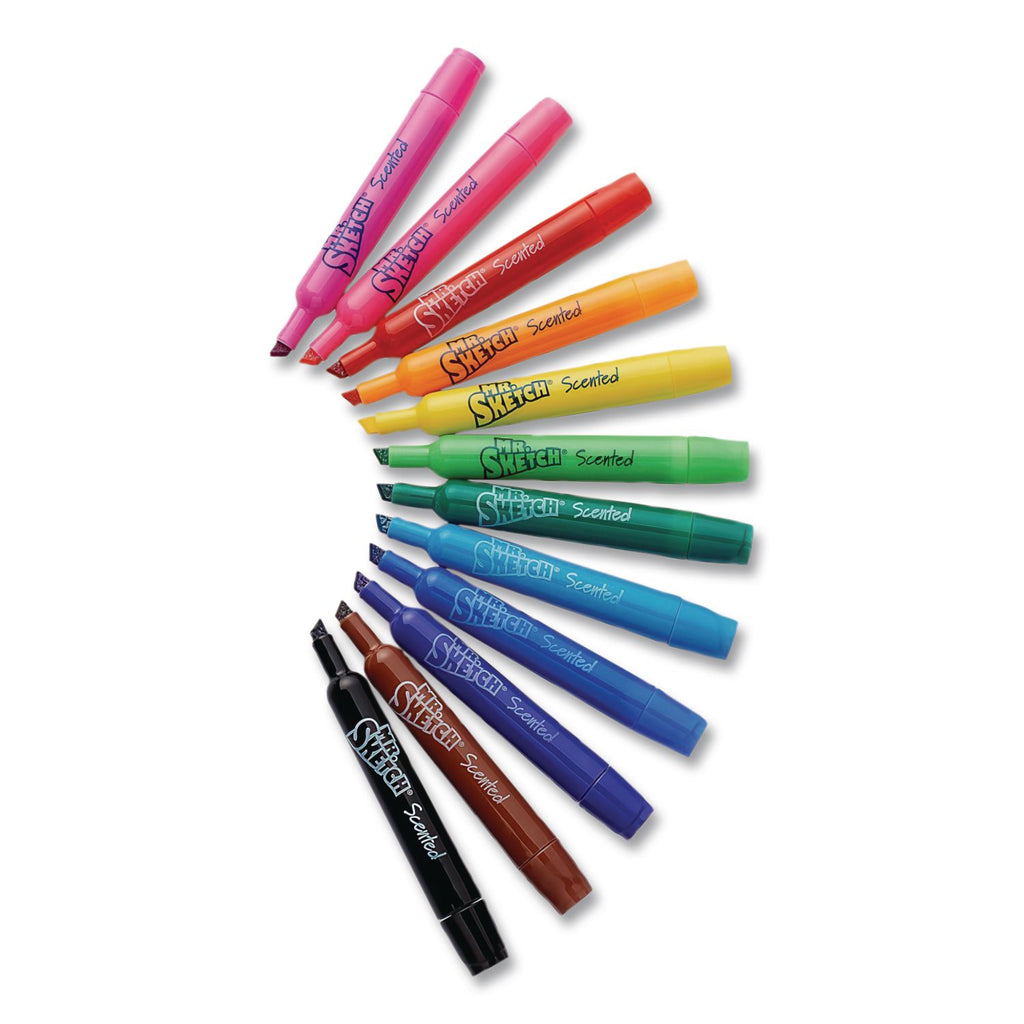 Scented Watercolor Marker Classroom Set, Broad Chisel Tip, Assorted Colors, 192/Set