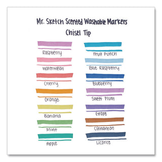Washable Markers, Broad Chisel Tip, Assorted Colors, 14/Set