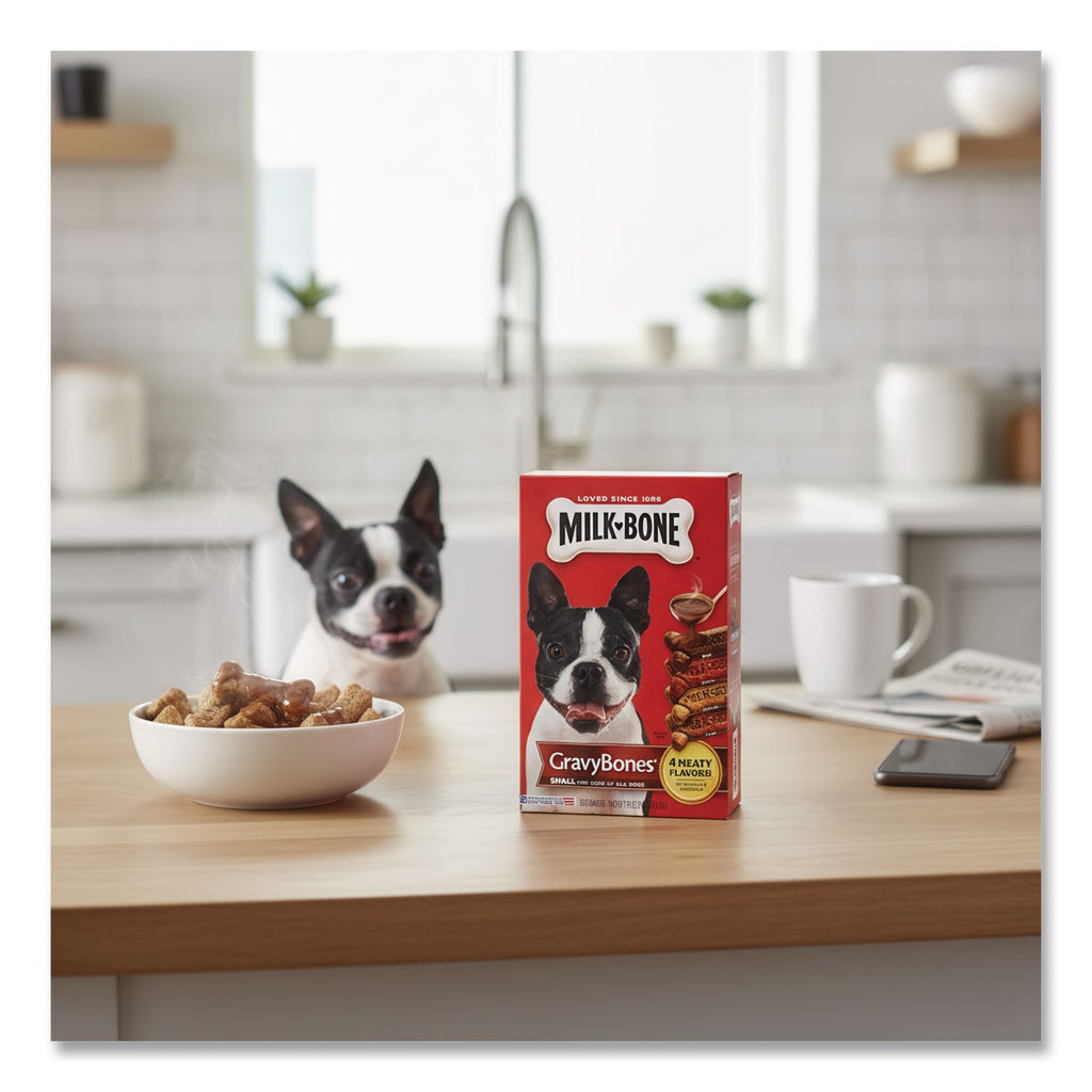 Small Sized GravyBones Dog Biscuits, Bacon; Beef; Chicken; Liver, 19 oz