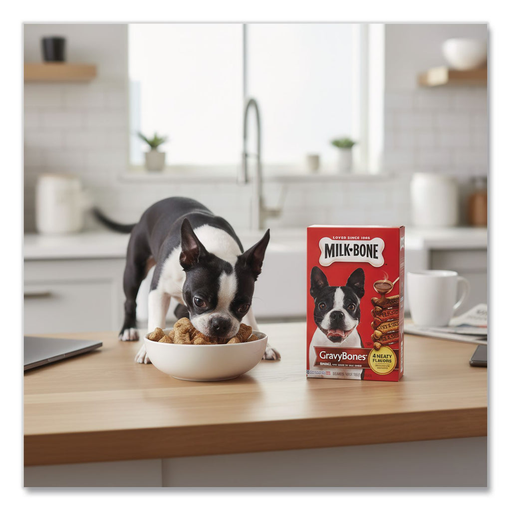 Small Sized GravyBones Dog Biscuits, Bacon; Beef; Chicken; Liver, 19 oz