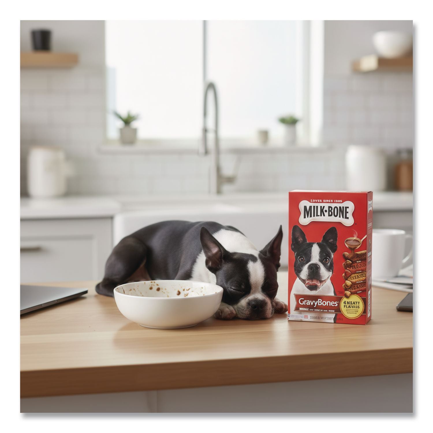 Small Sized GravyBones Dog Biscuits, Bacon; Beef; Chicken; Liver, 19 oz