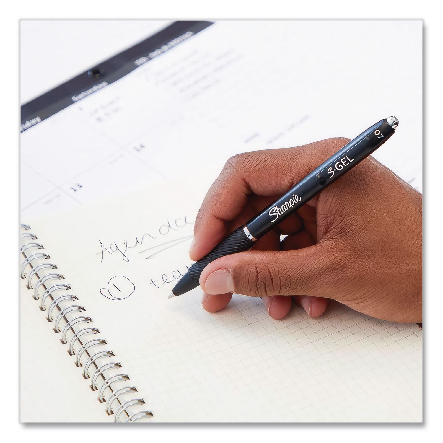S-Gel 0.7 mm Pen Refills, Medium 0.7 mm Bullet Tip, Black Ink, 2/Pack