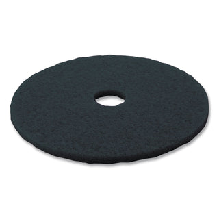 3M Blue Cleaner Pads - 5/Carton - Round x 12" Diameter - Scrubbing, Floor - Hard Floor - 175 rpm to 600 rpm Speed Supported - Textured, Adhesive, Durable, Heavy Duty, Dirt Remover, Scuff Mark Remover, Abrasive - Nylon, Polyester Fiber - Blue