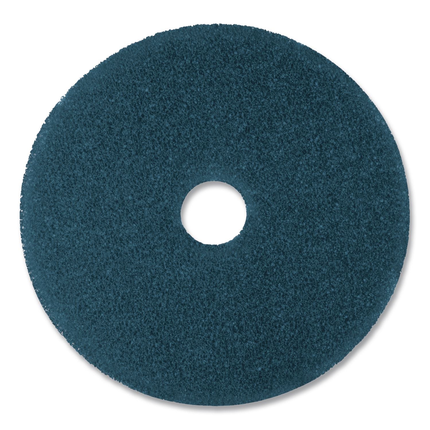 3M Blue Cleaner Pads - 5/Carton - Round x 12" Diameter - Scrubbing, Floor - Hard Floor - 175 rpm to 600 rpm Speed Supported - Textured, Adhesive, Durable, Heavy Duty, Dirt Remover, Scuff Mark Remover, Abrasive - Nylon, Polyester Fiber - Blue