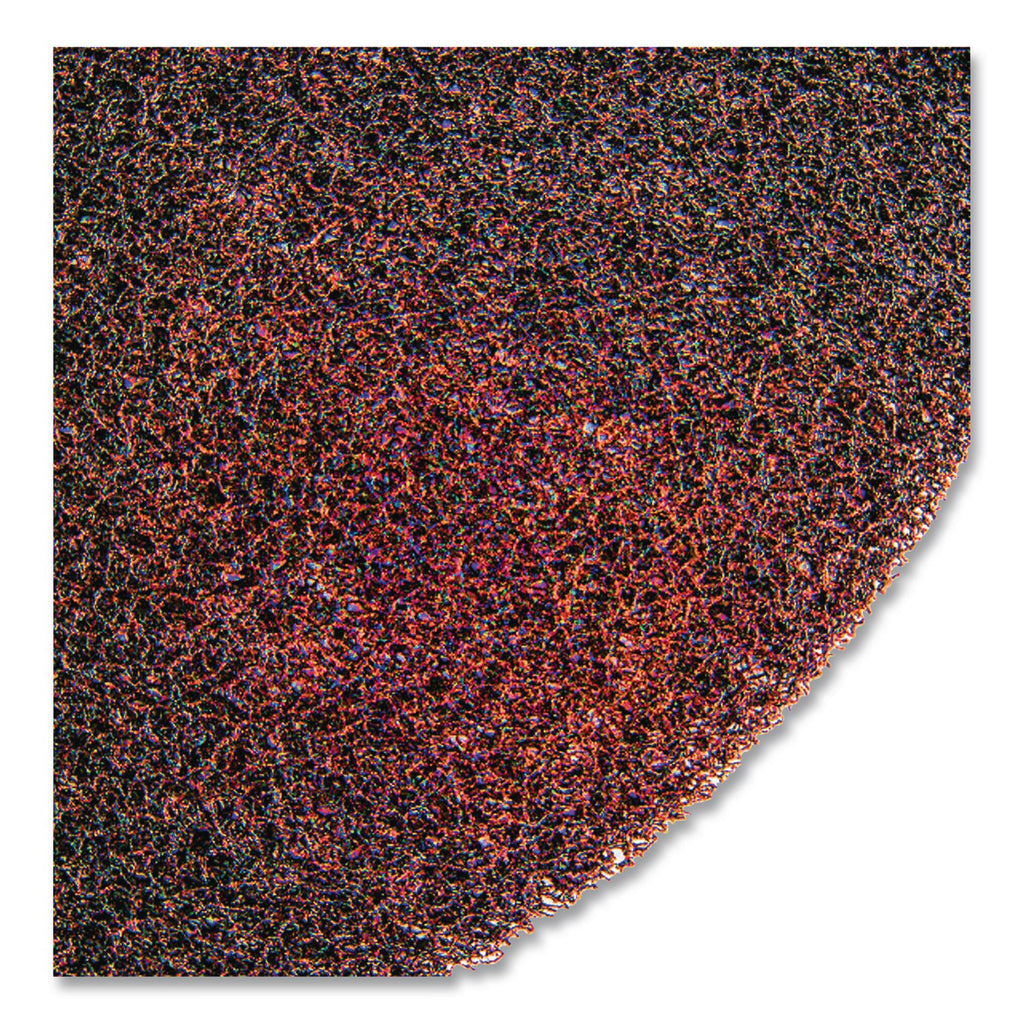 3M Red Buffer Pads - 5/Carton - Round x 17" Diameter - Buffing, Floor, Polishing, Cleaning - 175 rpm to 600 rpm Speed Supported - Textured, Adhesive, Durable, Scuff Mark Remover, Abrasive - Polyester Fiber - Red
