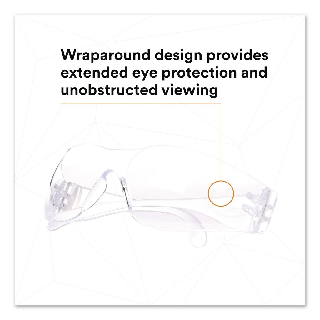 Virtua Protective Eyewear, Clear Frame/Clear Lens, Hard-Coat