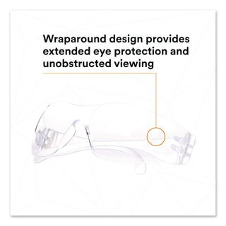 Virtua Protective Eyewear, Clear Frame/Clear Lens, Hard-Coat
