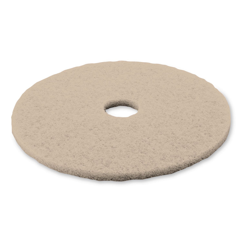 Ultra High-Speed Natural Blend Floor Burnishing Pads 3500, 20" Diameter, Tan, 5/Carton