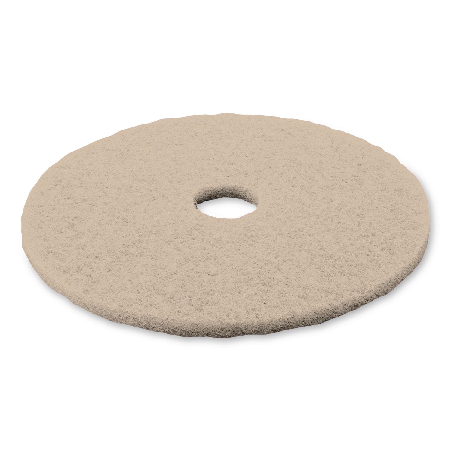 Ultra High-Speed Natural Blend Floor Burnishing Pads 3500, 20" Diameter, Tan, 5/Carton