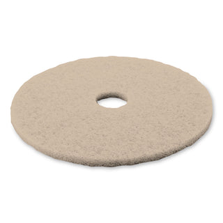 Ultra High-Speed Natural Blend Floor Burnishing Pads 3500, 20" Diameter, Tan, 5/Carton