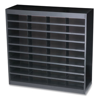 Steel/Fiberboard E-Z Stor Sorter, 36 Compartments, 37.5 x 12.75 x 36.5, Black