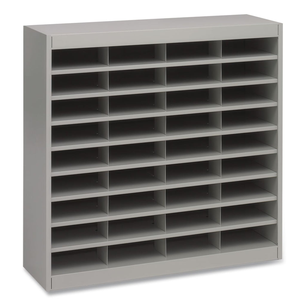 Steel/Fiberboard E-Z Stor Sorter, 36 Compartments, 37.5 x 12.75 x 36.5, Gray