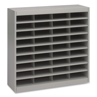 Steel/Fiberboard E-Z Stor Sorter, 36 Compartments, 37.5 x 12.75 x 36.5, Gray