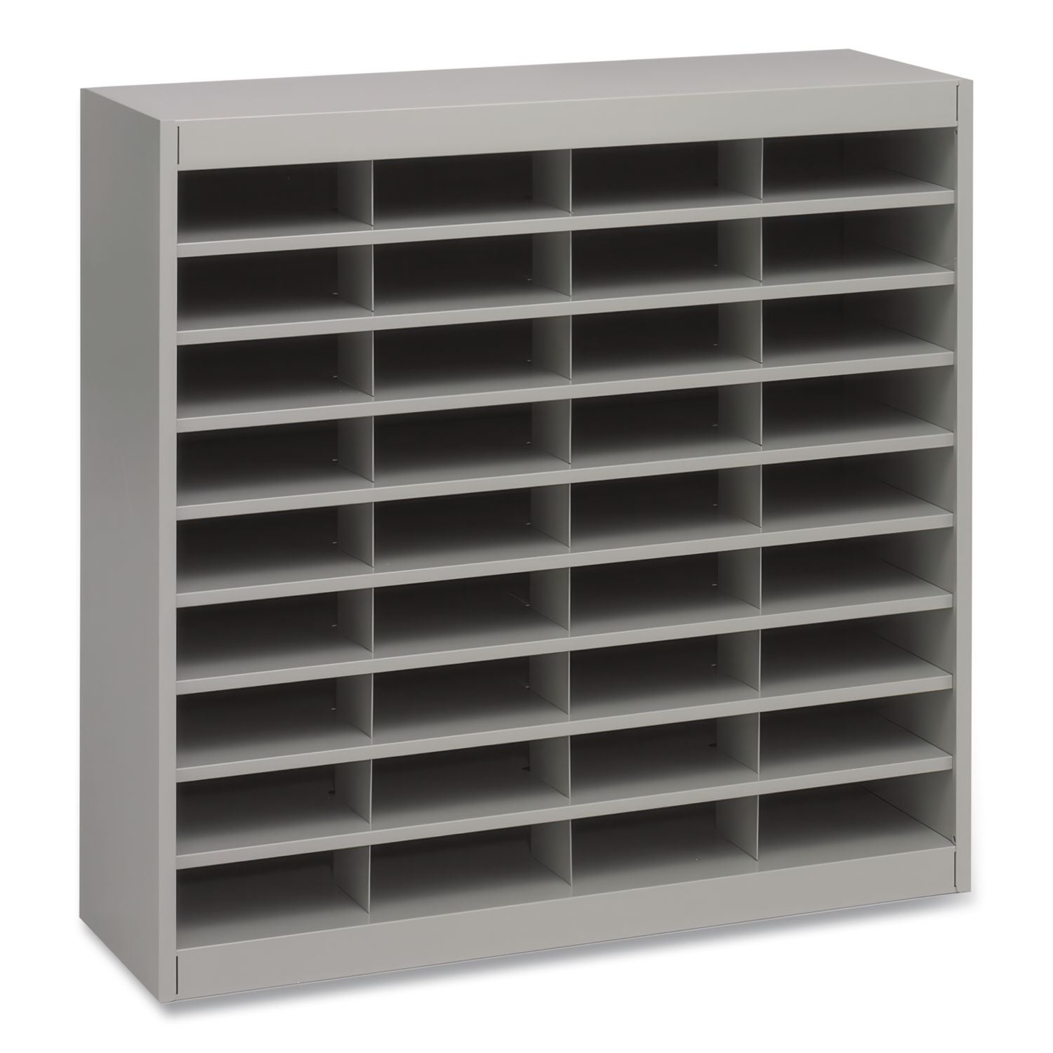 Steel/Fiberboard E-Z Stor Sorter, 36 Compartments, 37.5 x 12.75 x 36.5, Gray
