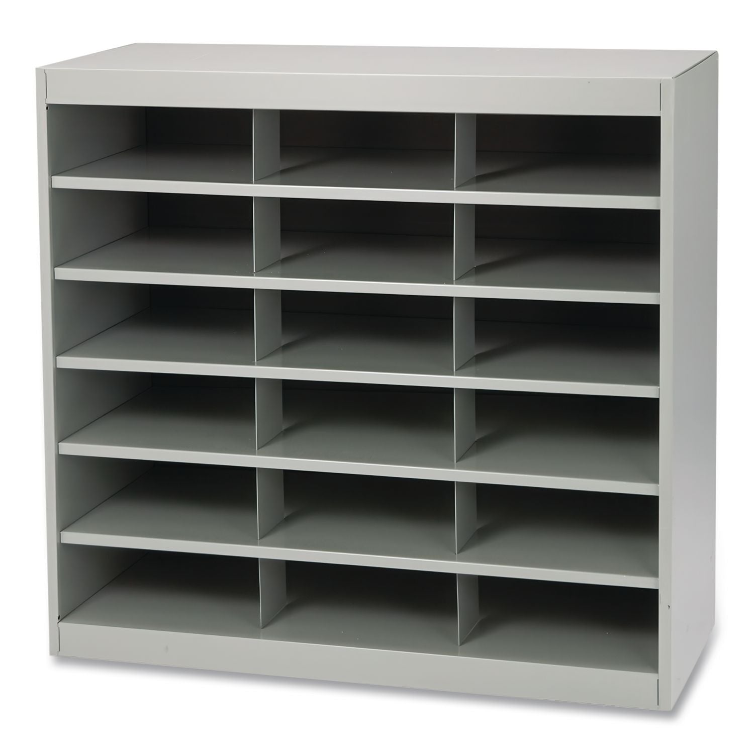 Steel Project Center Organizer, 18 Pockets, 37.5 x 15.75 x 36.5, Gray