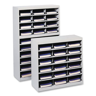 Steel Project Center Organizer, 18 Pockets, 37.5 x 15.75 x 36.5, Gray