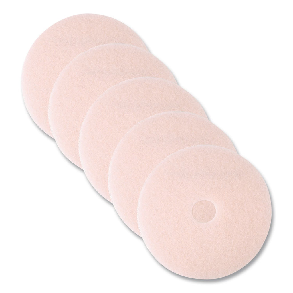 Ultra High-Speed Eraser Floor Burnishing Pad 3600, 20" Diameter, Pink, 5/Carton