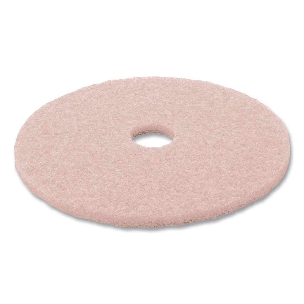 Ultra High-Speed Eraser Floor Burnishing Pad 3600, 27" Diameter, Pink, 5/Carton