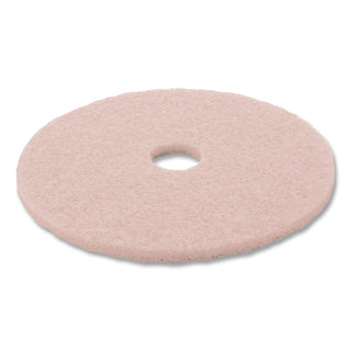 Ultra High-Speed Eraser Floor Burnishing Pad 3600, 27" Diameter, Pink, 5/Carton
