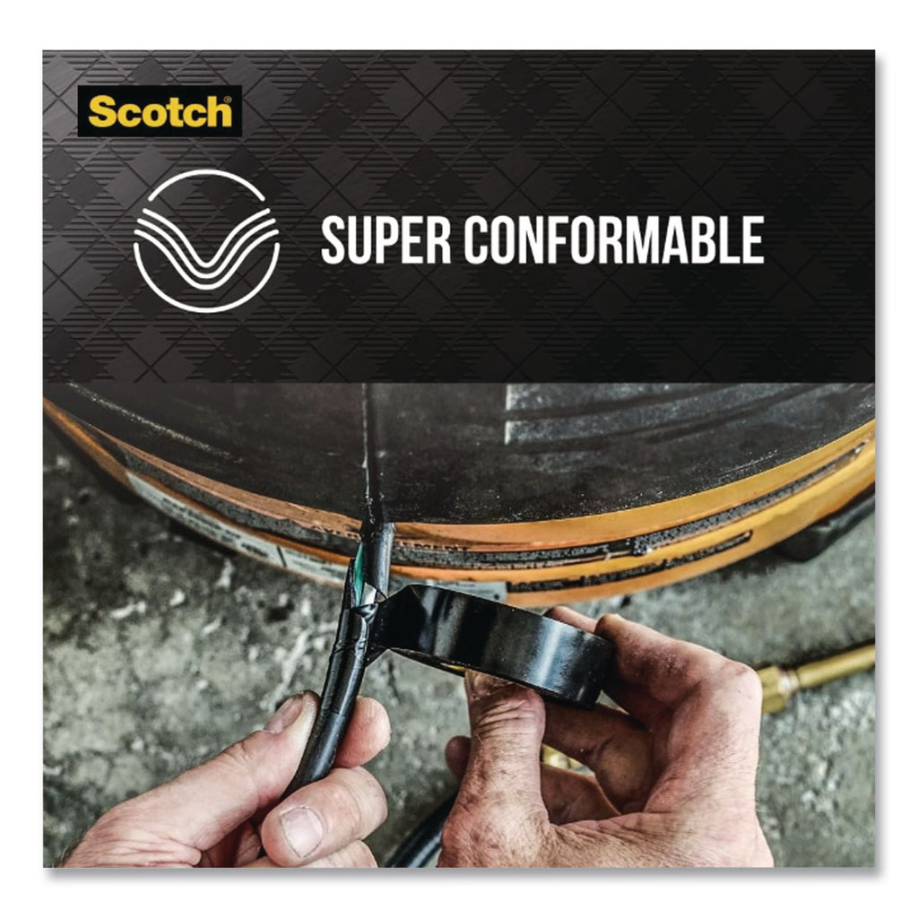 Super 33+ Vinyl Electrical Tape with Dispenser, 1" Core, 0.5" x 5.5 yds, Black