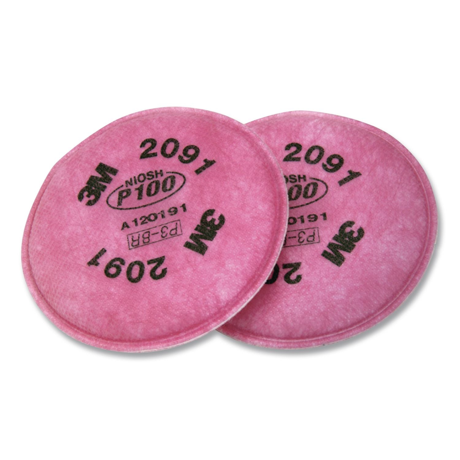 6000 Series NIOSH Approved 2091 P100 Respirator Filter, 2/Pack