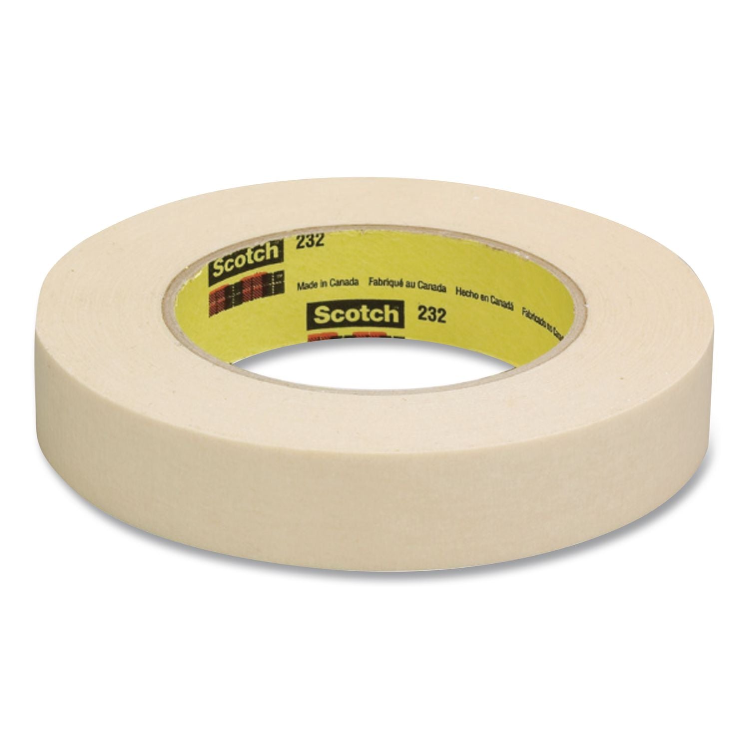 Printable Flatback Paper Tape, 3" Core, 1" x 60 yds, White