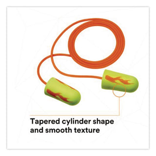 E-A-Rsoft Blasts Earplugs, Corded, Foam, Yellow Neon, 200 Pairs/Box
