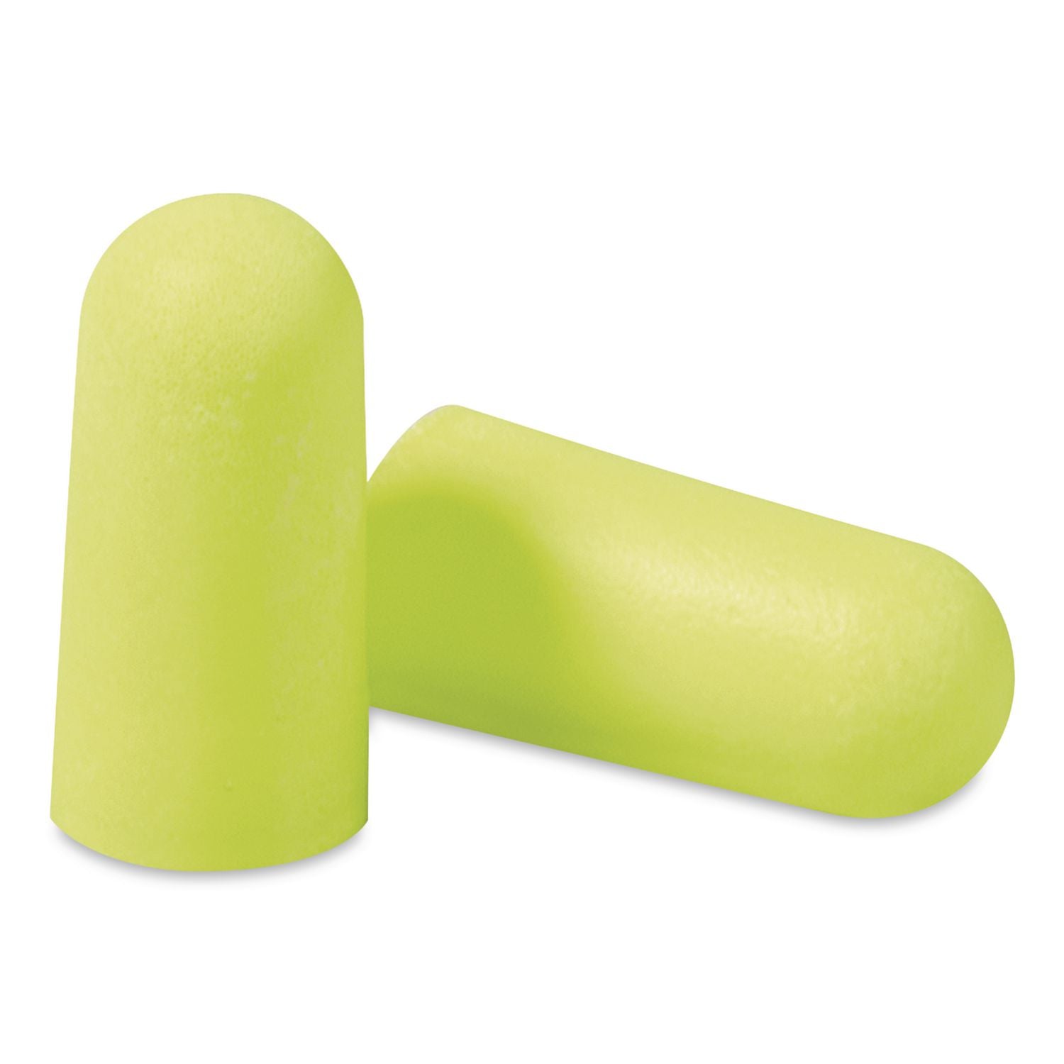 E-A-Rsoft Neon Tapered Earplug Refill, Cordless, Yellow, 500/Box