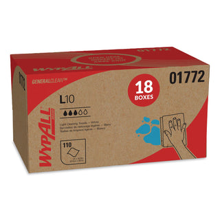 L10 SANI-PREP Dairy Towels, POP-UP Box, 1-Ply, 10.25 x 10.5, White, 110/Pack, 18 Packs/Carton