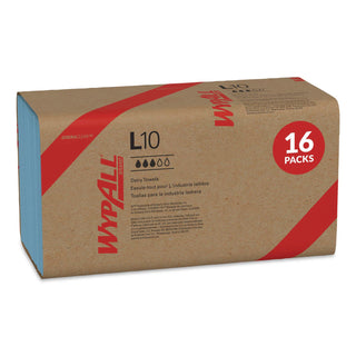 L10 Windshield Wipers, Banded, 2-Ply, 9.38 x 10.25, Light Blue, 140/Pack, 16 Packs/Carton