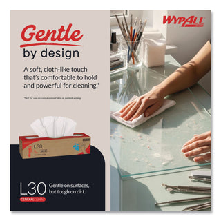 L30 Towels, POP-UP Box, 16.4 x 9.8, White, 100/Box, 8 Boxes/Carton