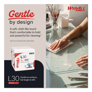 L30 Towels, Quarter Fold, 12.5 x 12, 90/Polypack, 12 Polypacks/Carton