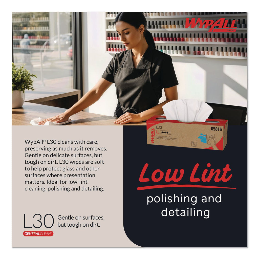 L30 Towels, POP-UP Box, 9.8 x 16.4, White, 120/Box, 6 Boxes/Carton